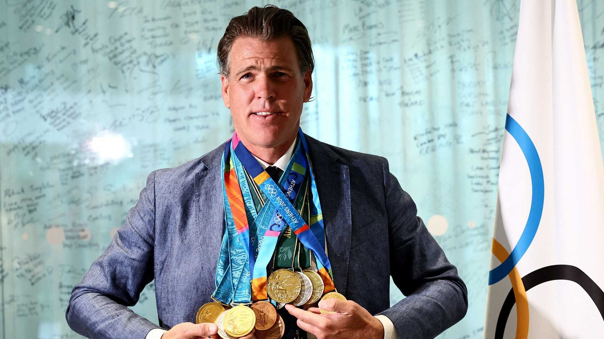 Gary Hall Jr. Olympic Medals Ceremony