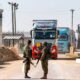 Gaza Aid Trucks Kerem Shalom Crossing