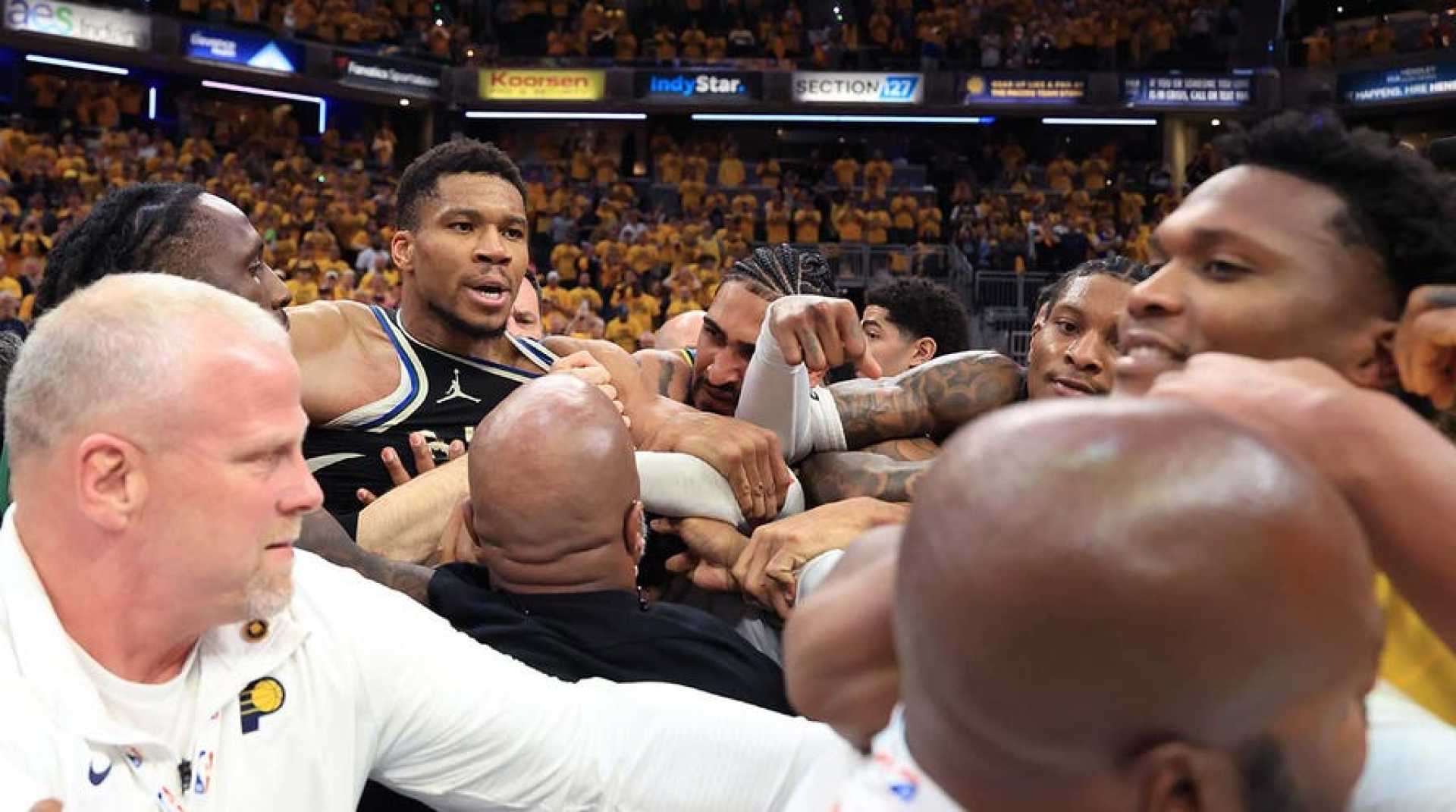 Giannis Antetokounmpo Tyrese Haliburton Nba Playoffs