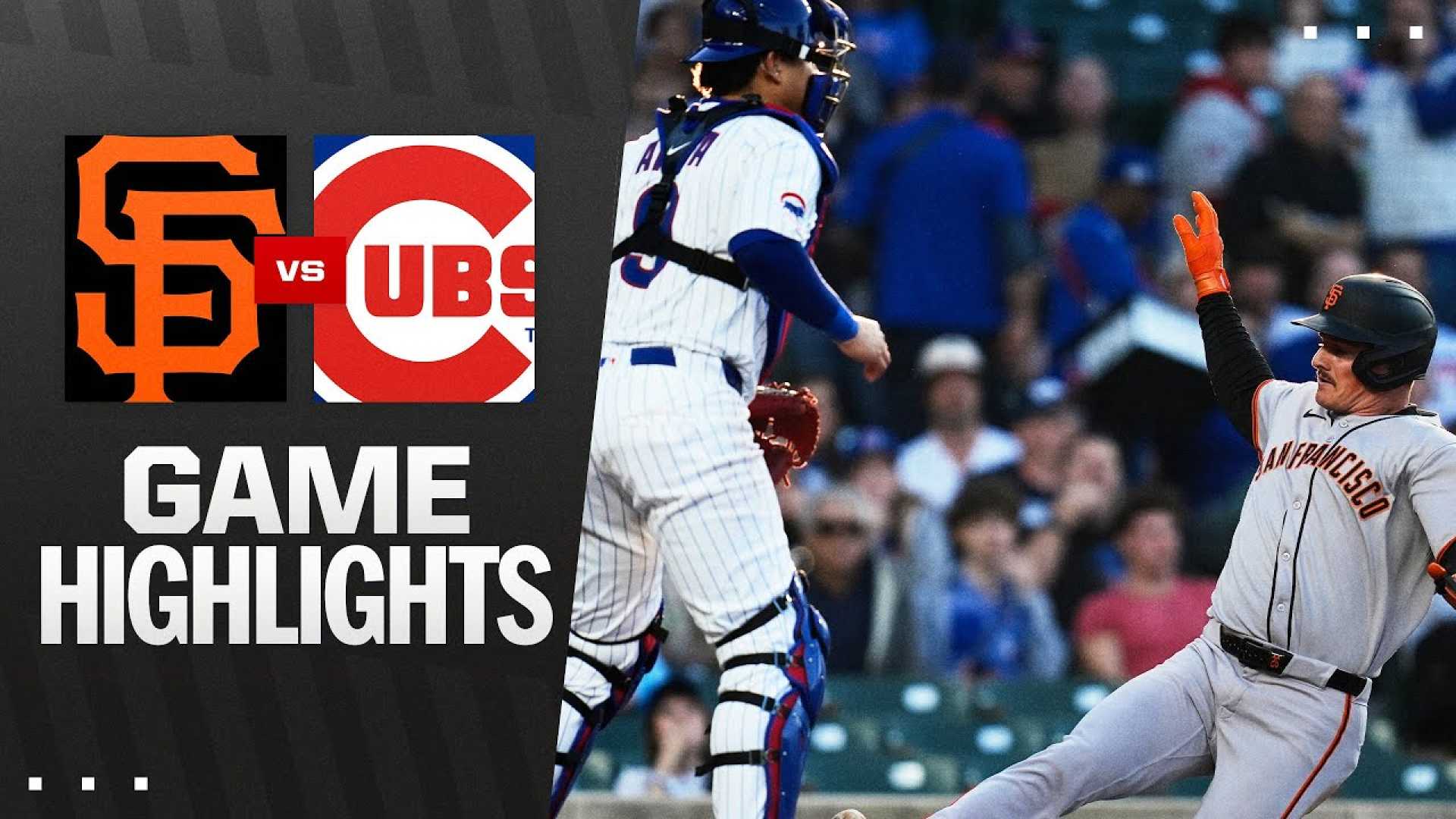 Giants Cubs Mlb Game Highlights