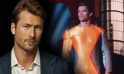 Glen Powell Arnold Schwarzenegger Running Man