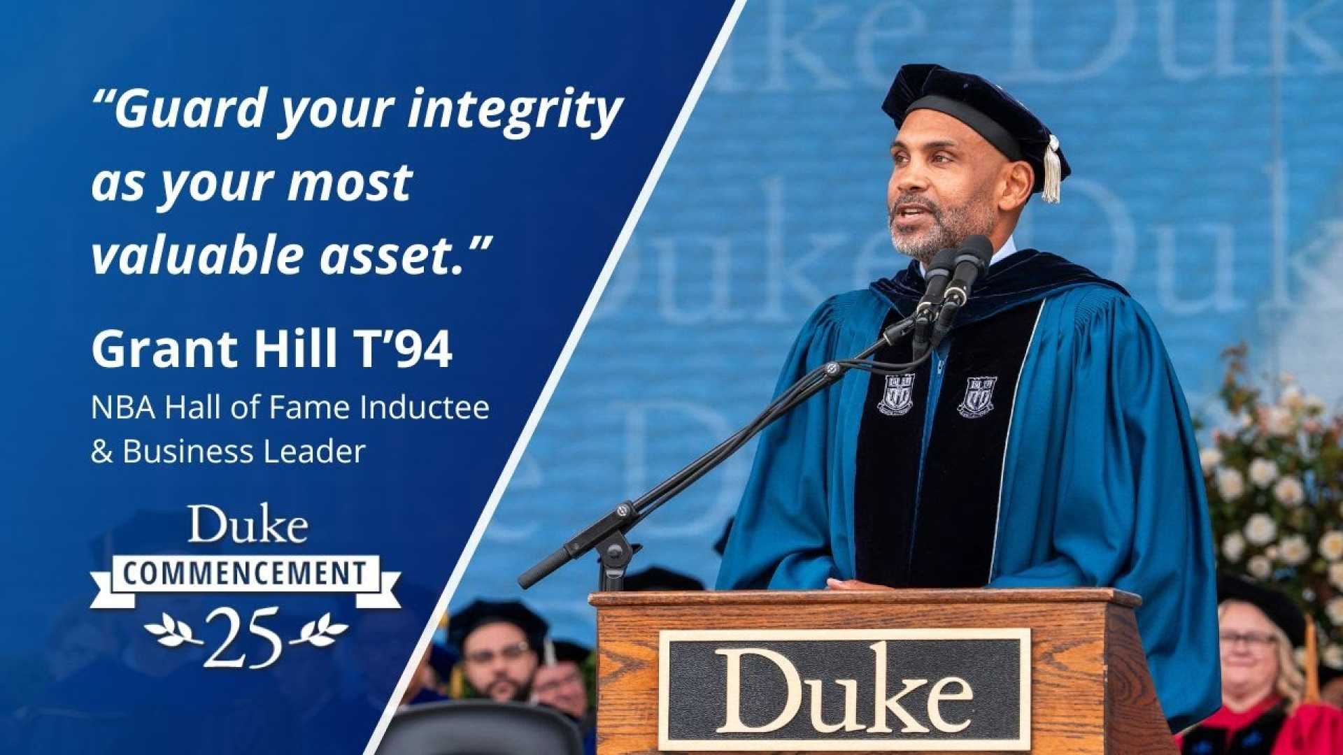 Grant Hill Duke Commencement Speech