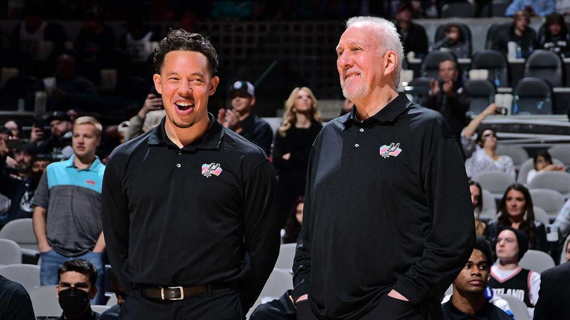 Gregg Popovich And Mitch Johnson San Antonio Spurs