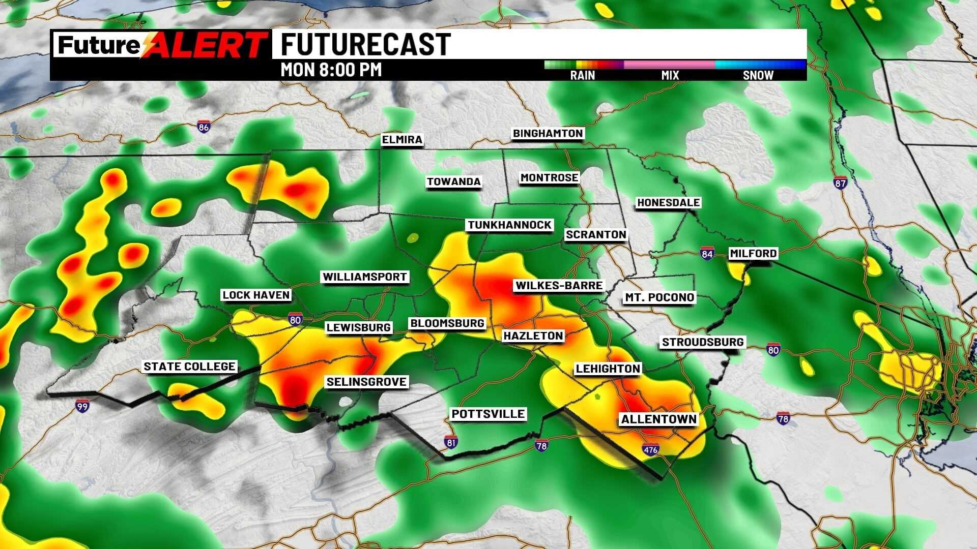 Heavy Rain Flash Flood Warnings Pennsylvania