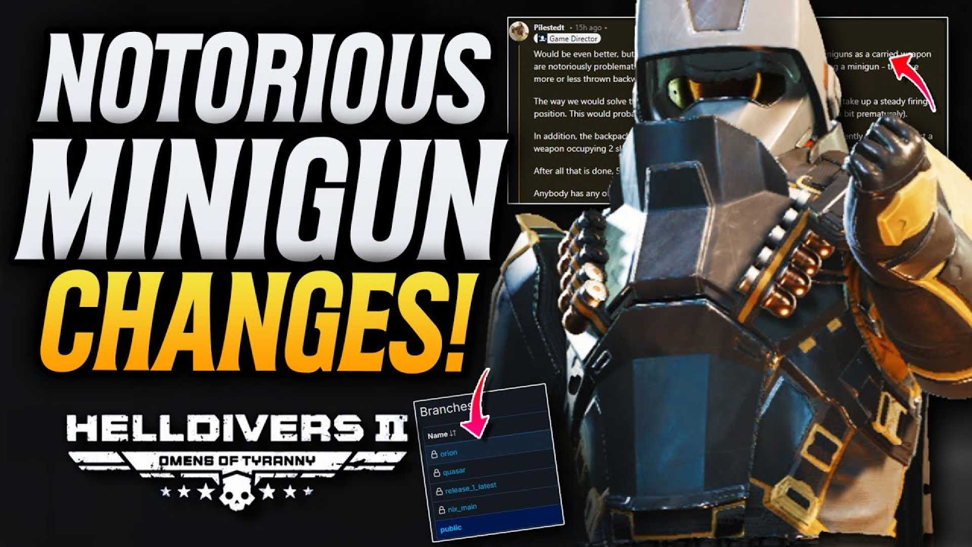Helldivers 2 Minigun Update