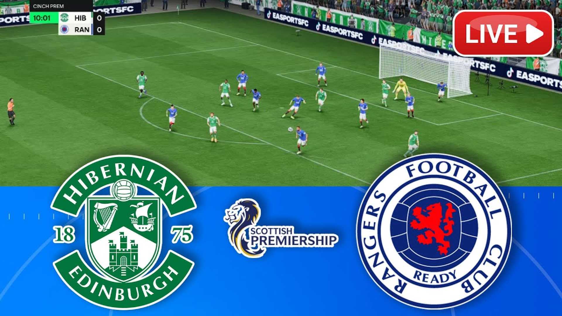 Hibernian Rangers Scottish Premiership Match