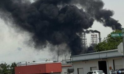 Hunt Oil Refinery Explosion Smoke