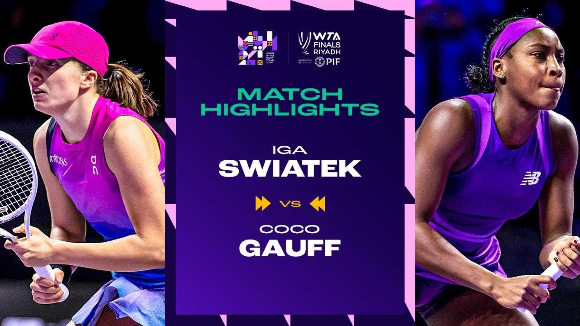 Iga Świątek Coco Gauff Tennis Match