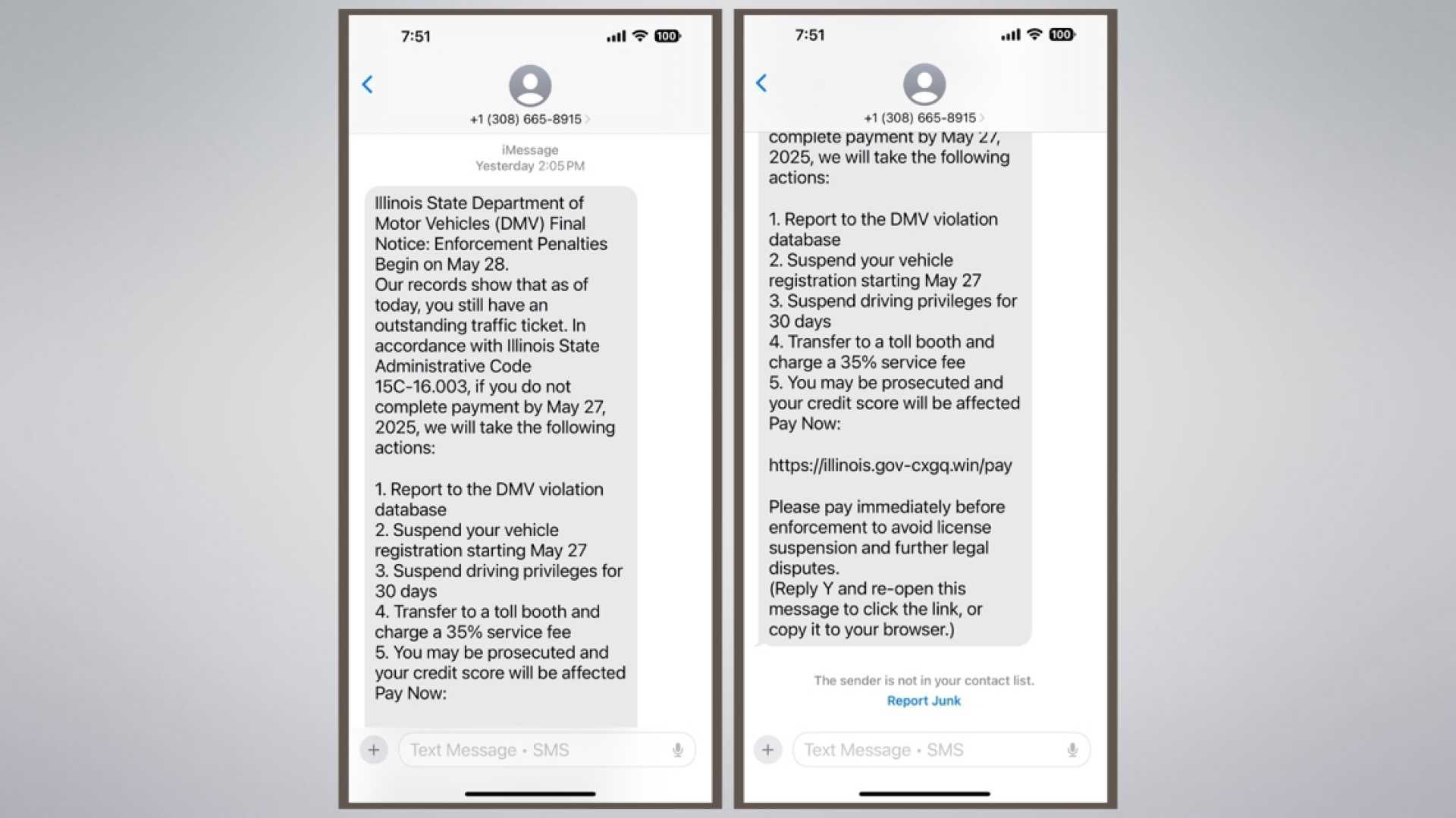 Illinois Dmv Scam Text Warnings