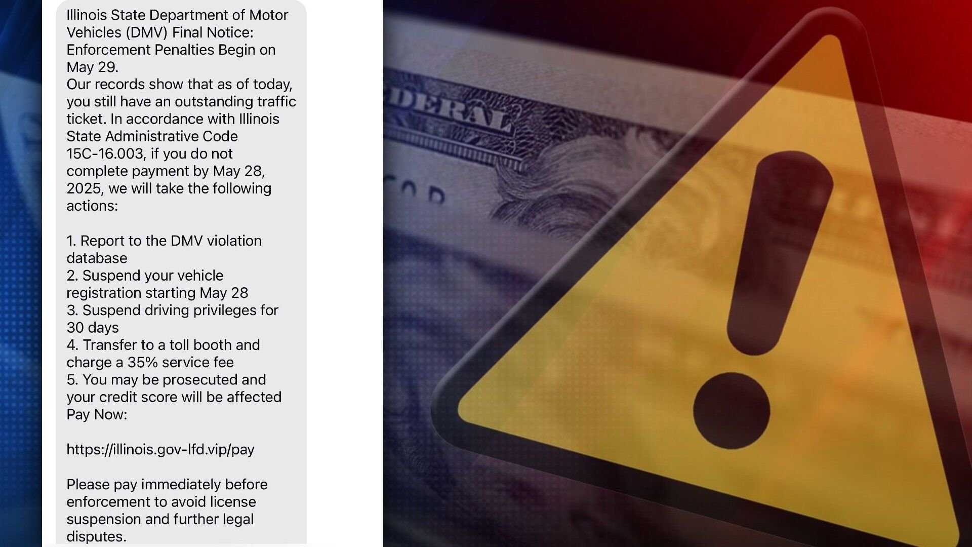 Illinois Secretary Of State Alexi Giannoulias Scam Warning