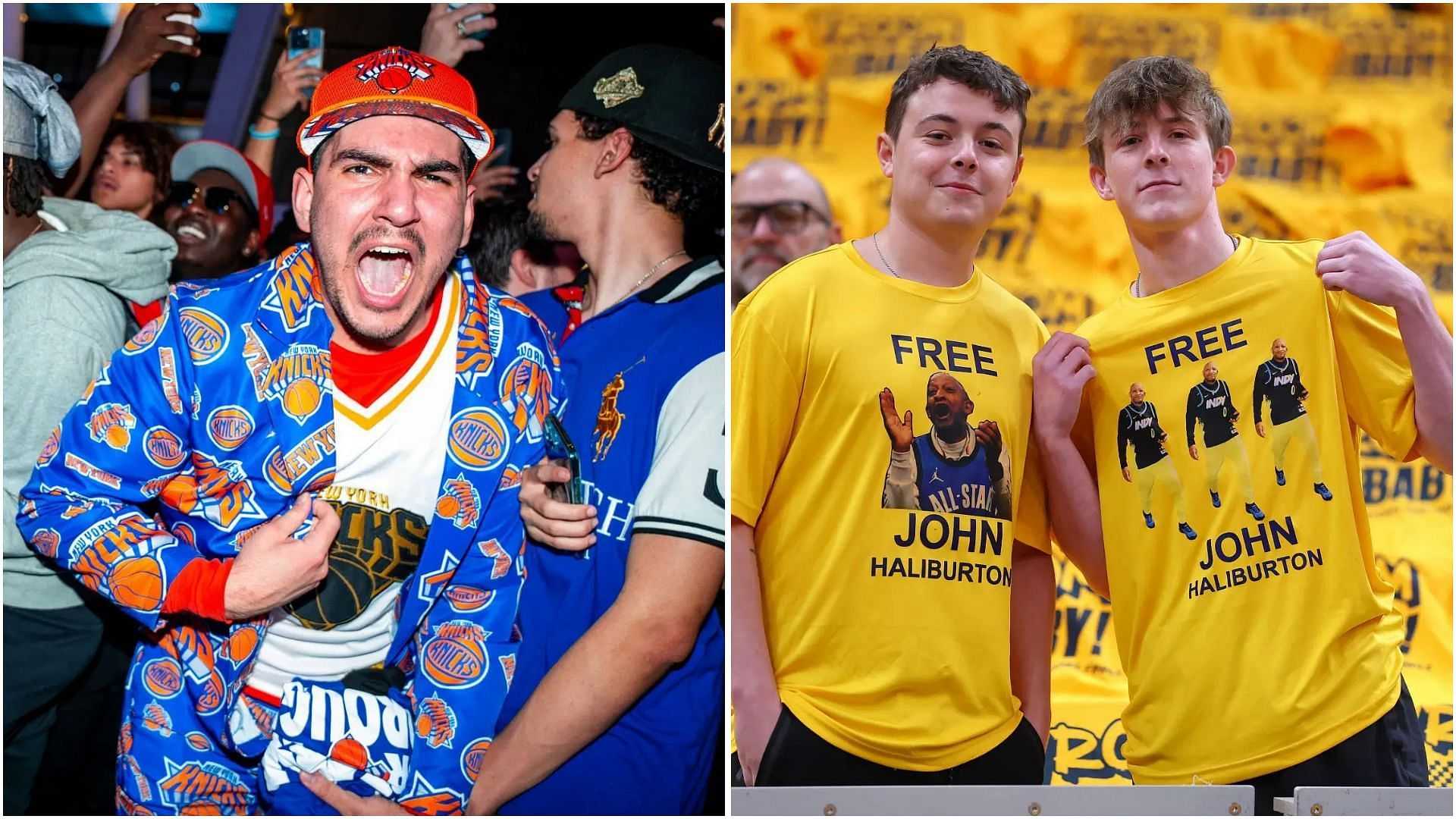Indiana Pacers Fans Fighting New York Knicks