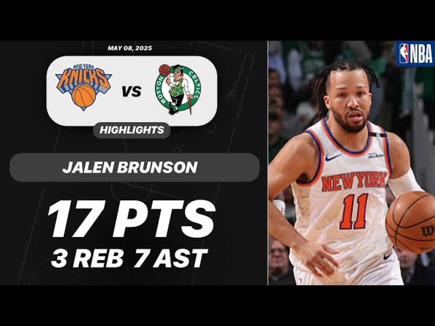 Jalen Brunson Knicks Celtics Game Highlights