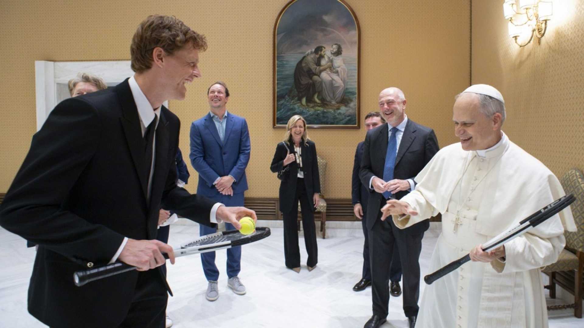 Jannik Sinner Pope Leo Xiv Tennis Visit