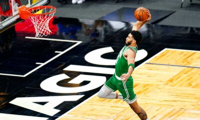 Jayson Tatum Boston Celtics Nba Action Shot