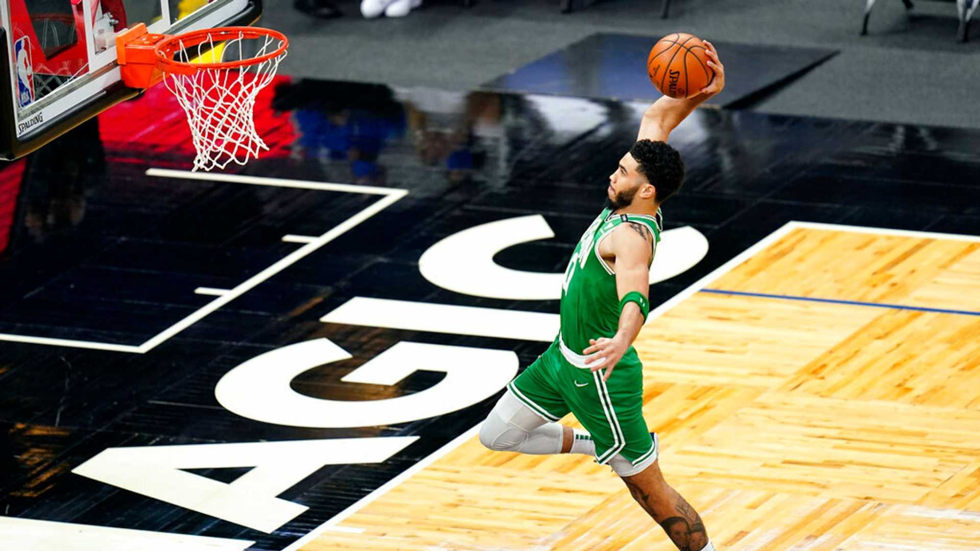 Jayson Tatum Boston Celtics Nba Action Shot