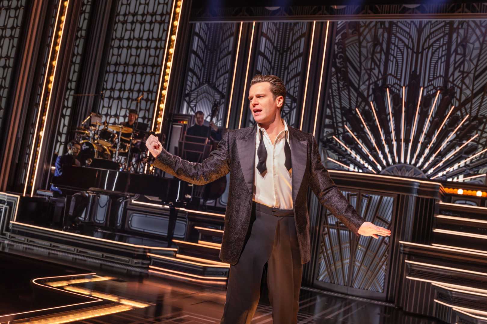 Jonathan Groff Performing In Just In Time Musical
