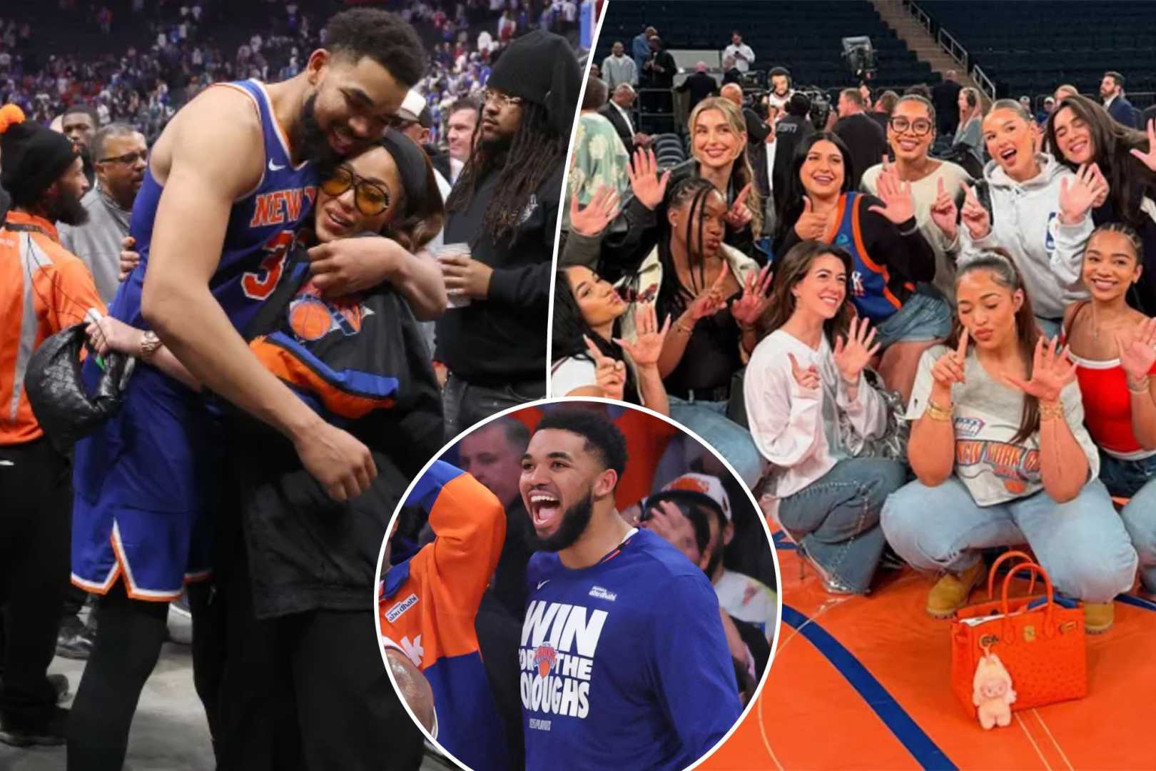 Jordyn Woods Karl Anthony Towns Knicks Pacers Game 1