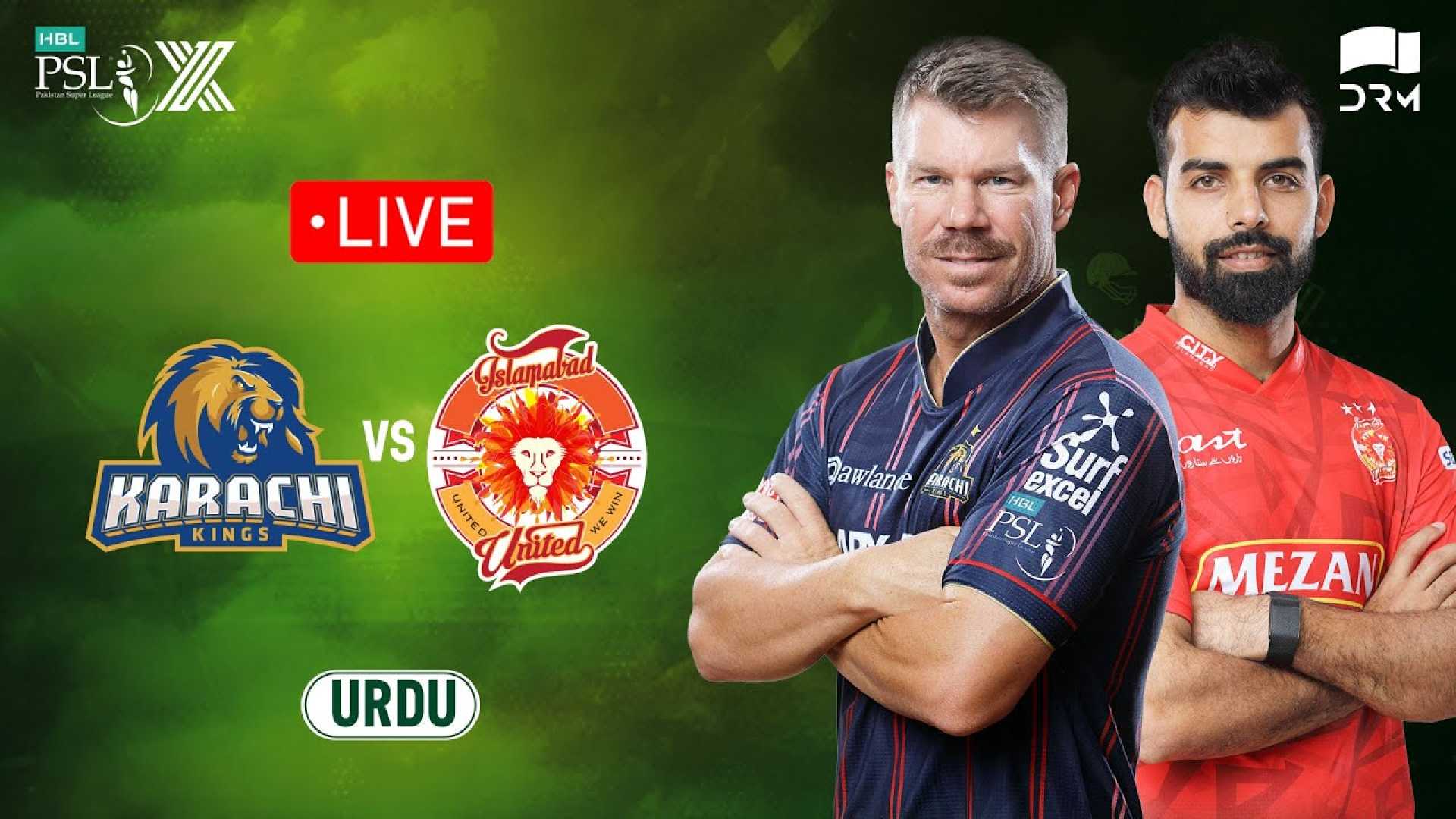 Karachi Kings Vs Islamabad United Psl