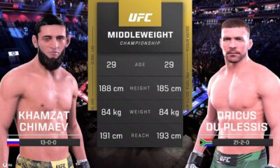 Khamzat Chimaev Dricus Du Plessis Fight
