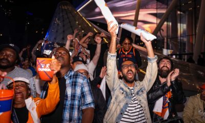 Knicks Fans Celebrating In Boston