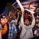 Knicks Fans Celebrating In Boston