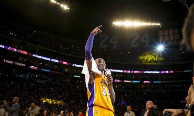 Kobe Bryant On Court During Final Nba Game
