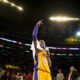 Kobe Bryant On Court During Final Nba Game