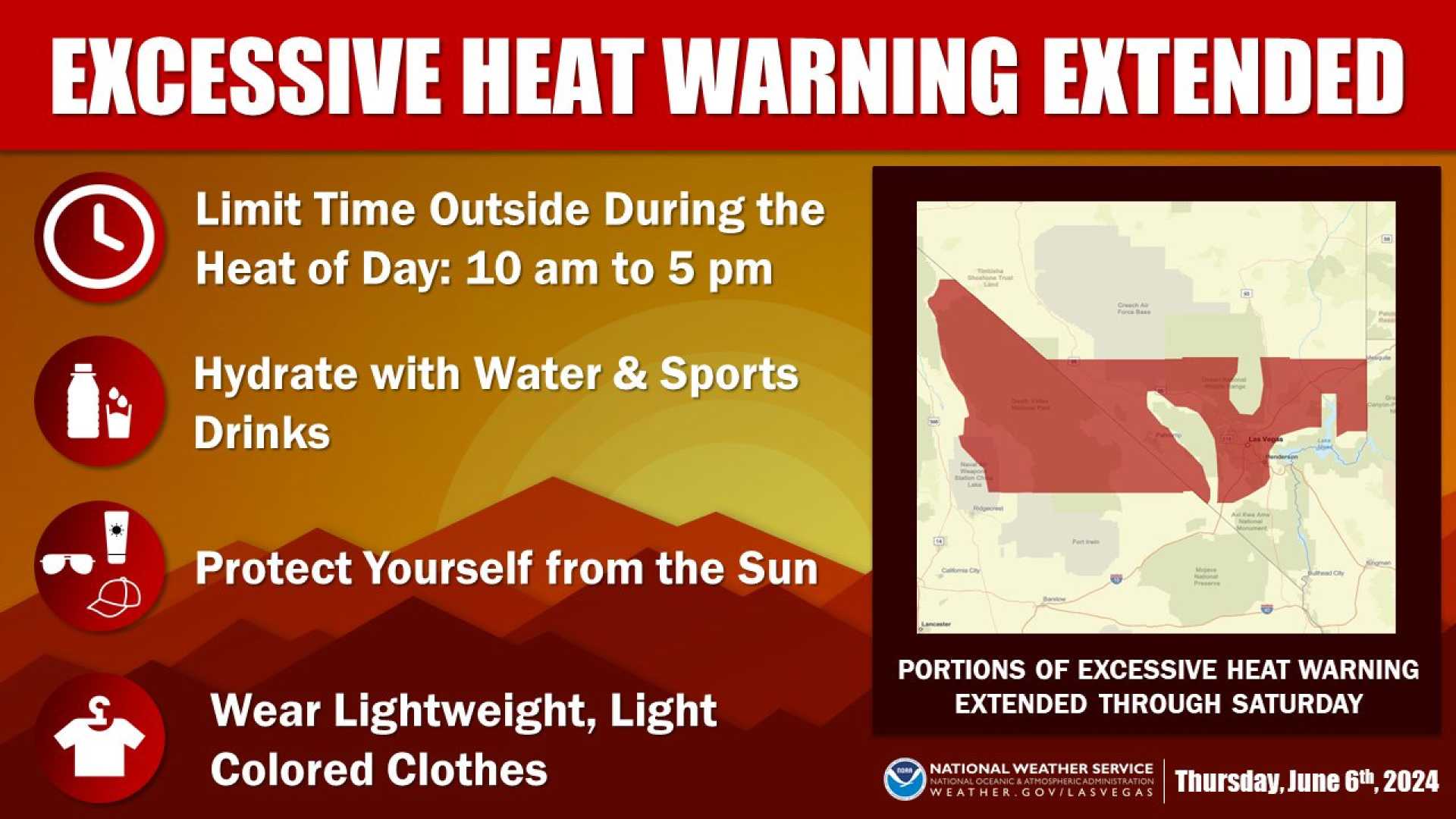 Las Vegas Extreme Heat Warning