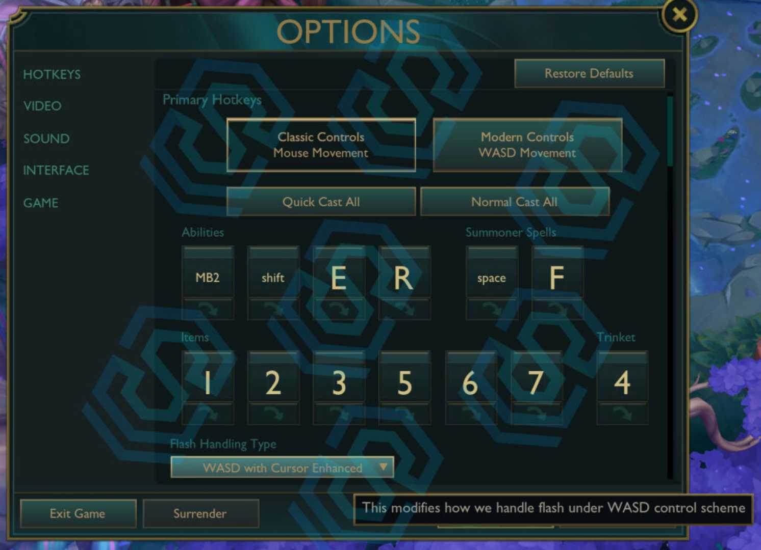 League Of Legends Wasd Movement Controls