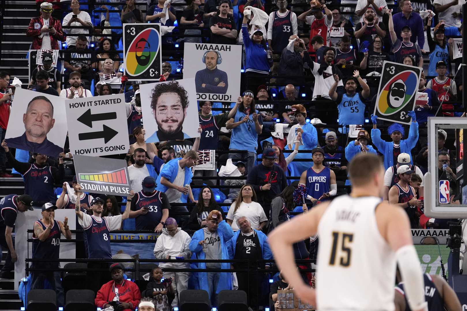 Los Angeles Clippers Fans At Denver Game