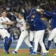 Los Angeles Dodgers Celebrating Victory Against Miami Marlins