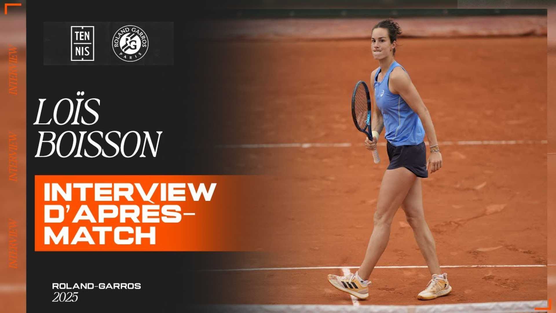 Loïs Boisson Tennis Match Roland Garros
