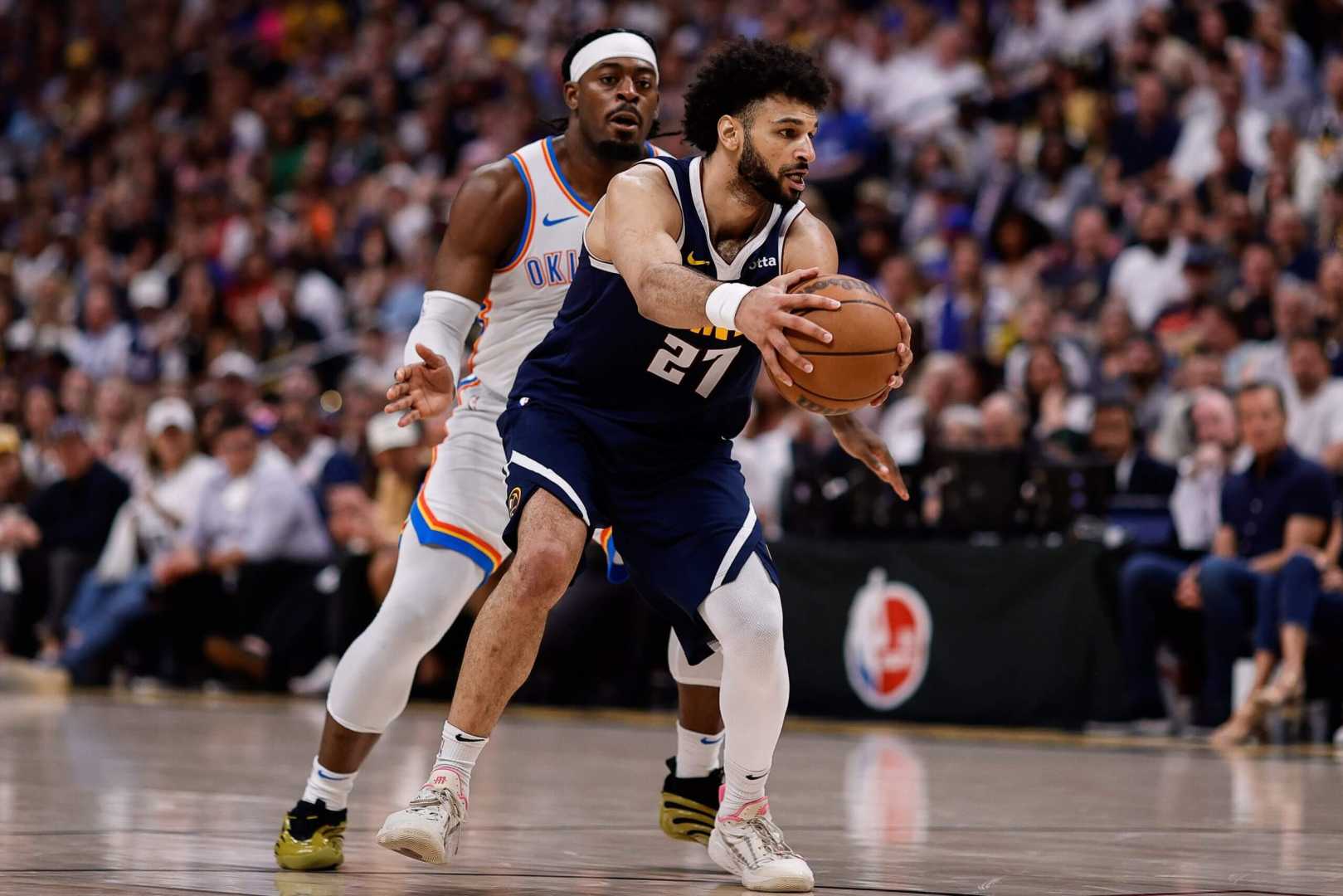 Lu Dort And Jamal Murray Nba Playoff Matchup