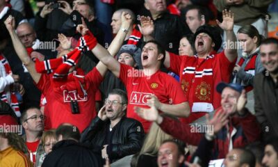 Manchester United Fans Cheering In Stadium