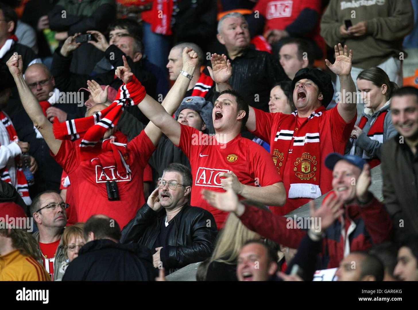 Manchester United Fans Cheering In Stadium