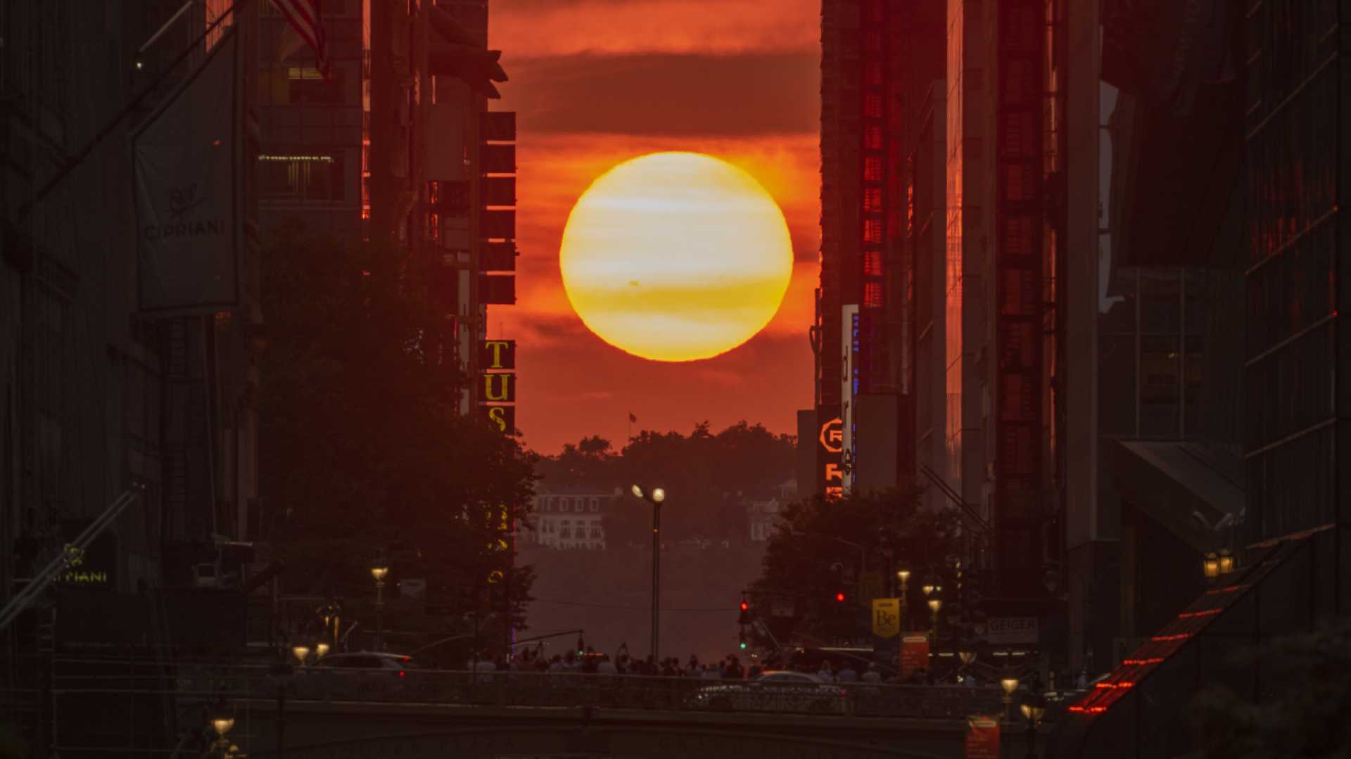 Manhattanhenge Sunset New York City