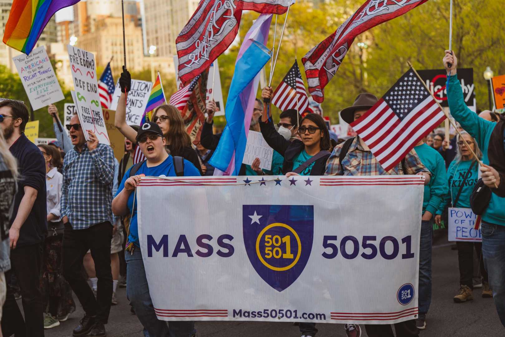 Mass 50 501 March Migrants Boston