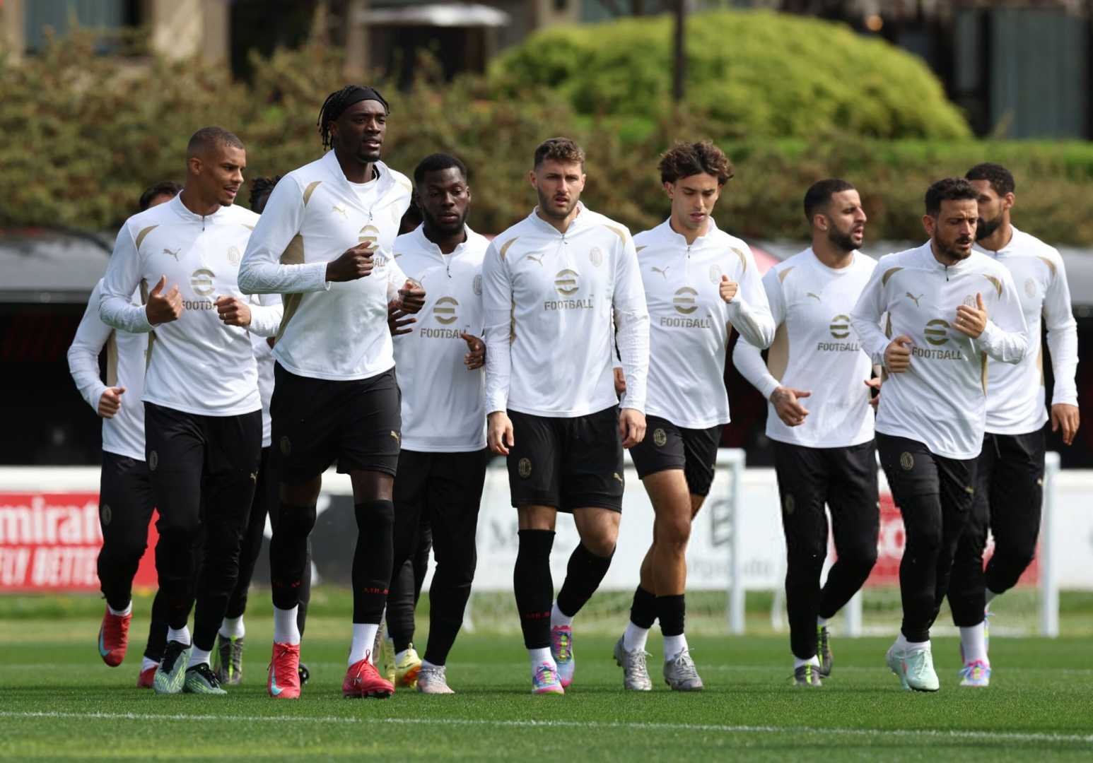 Milan Players Training Before Genoa Match