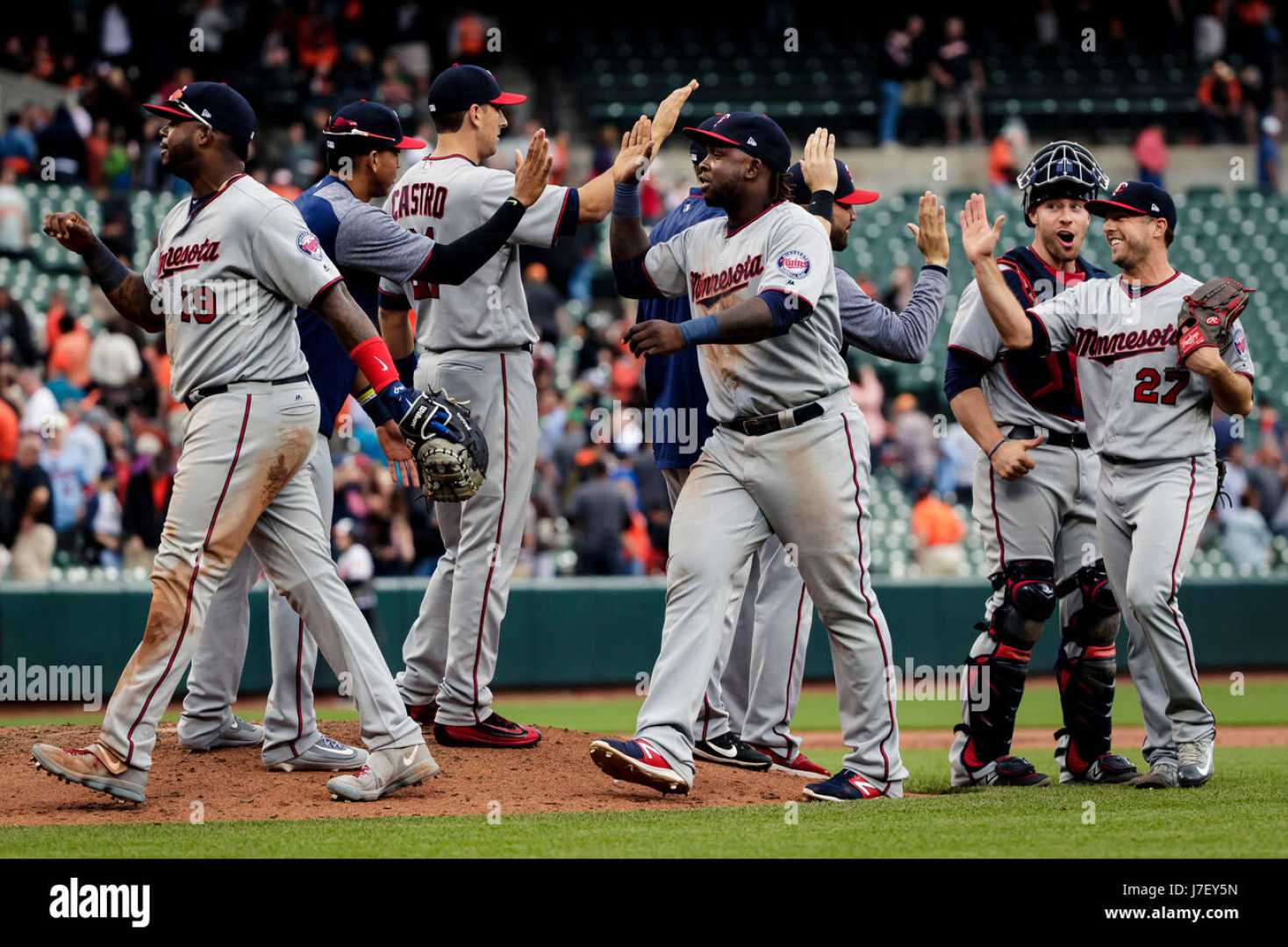 Minnesota Twins Baseball Players Celebrating