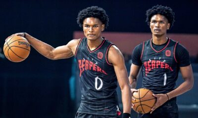 Nba Playoff Action Thompson Twins Nuggets Championship
