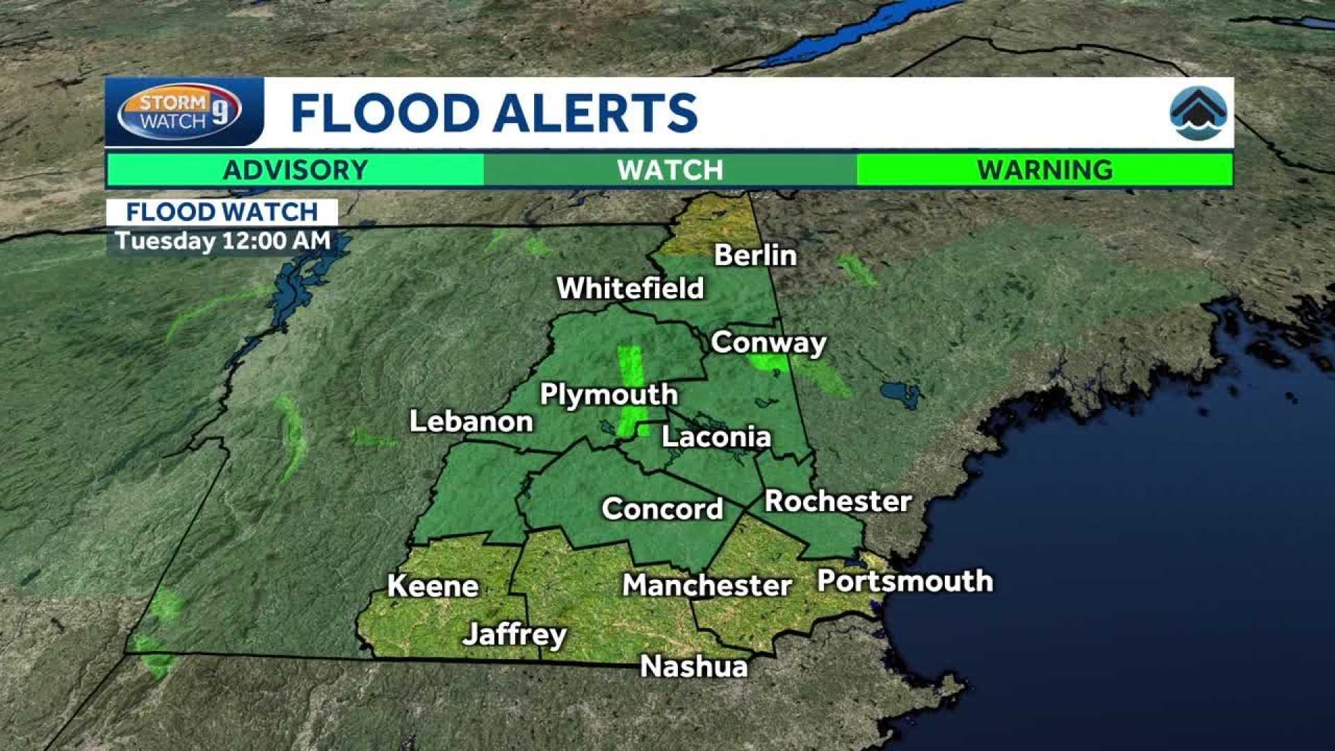 New Hampshire Flood Warning Heavy Rain