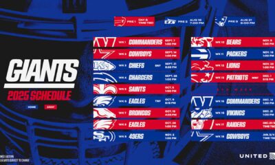 New York Giants 2025 Season Schedule