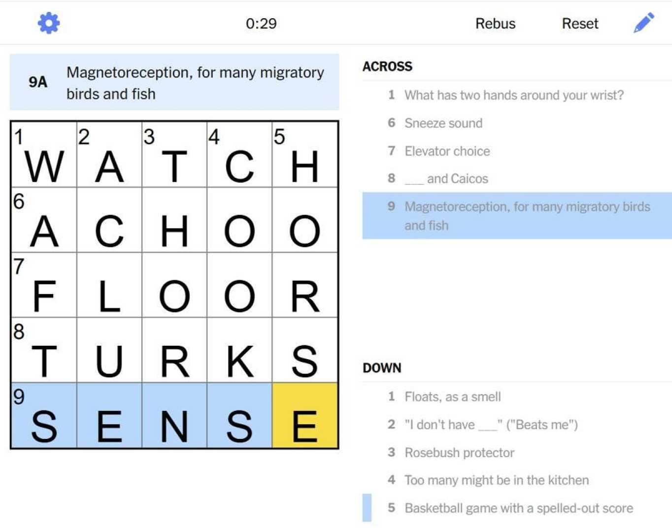 New York Times Mini Crossword Clues And Answers