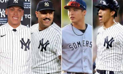 New York Yankees Anthony Volpe Aaron Judge Anthony Rizzo