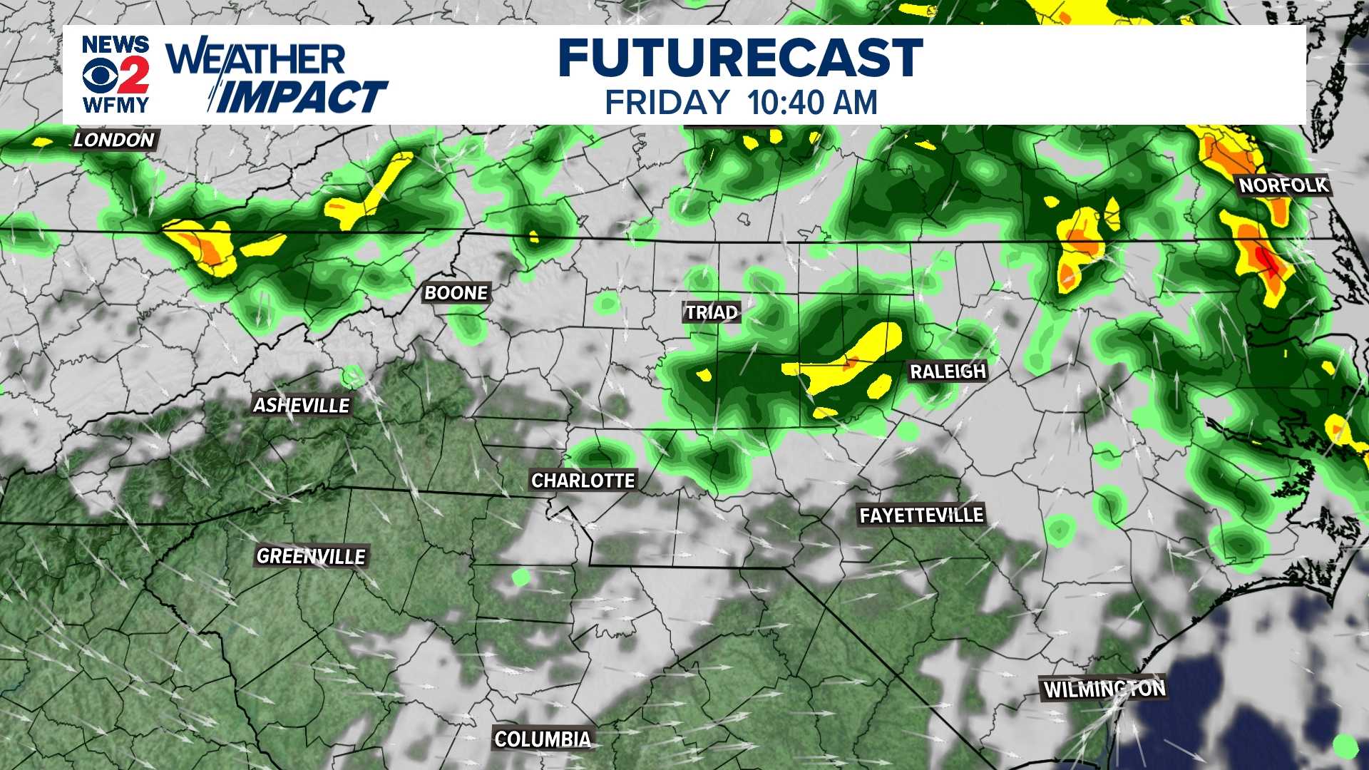 North Carolina Weather Forecast Rain Clouds