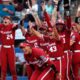 Oklahoma Softball Team Celebrating Victory