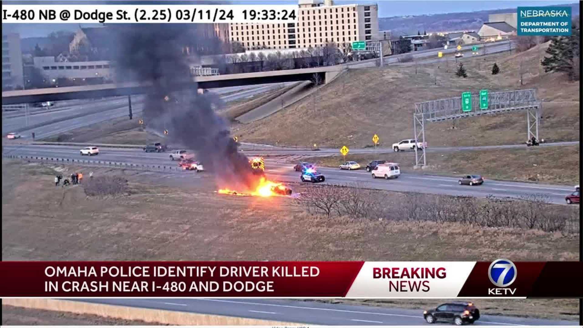 Omaha Police Chase Crash Highway 75