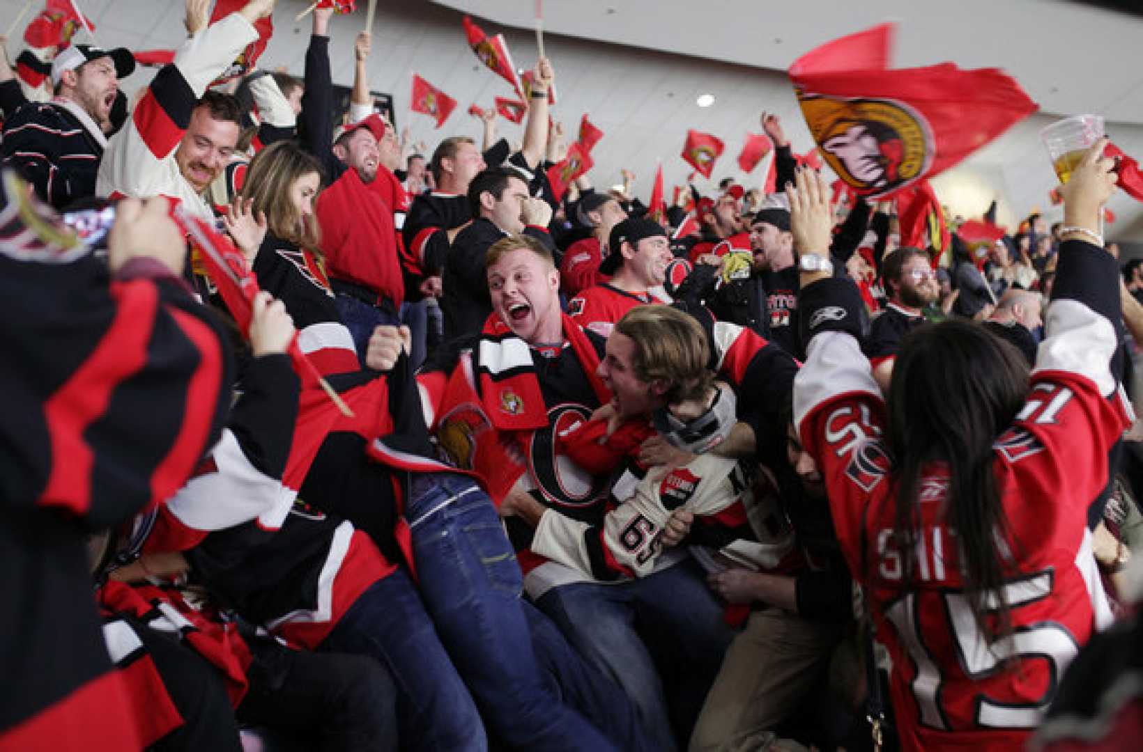 Ottawa Senators Fans Cheering At Nhl Game