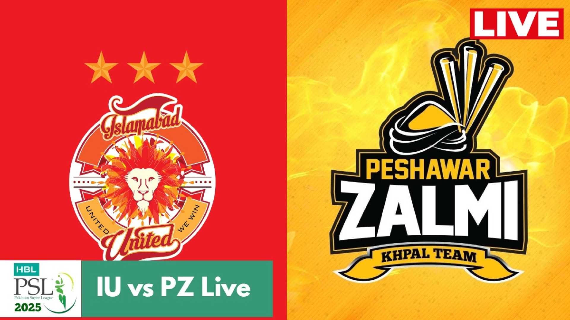 Peshawar Zalmi Vs Islamabad United Psl Match 2025