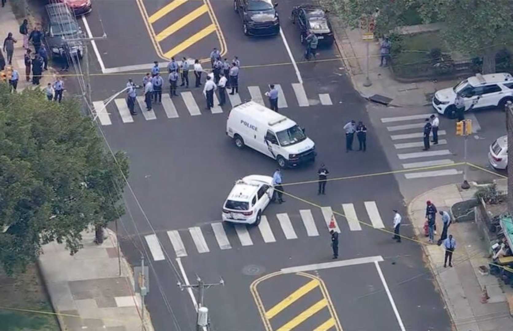 Philadelphia Police Officer Shot Overbrook High School